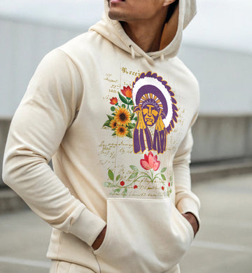 Cream Haskell Ledger Floral Hoodie Unisex