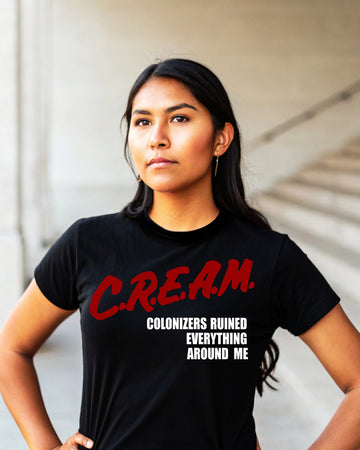 C.R.E.A.M Unisex Black Tee
