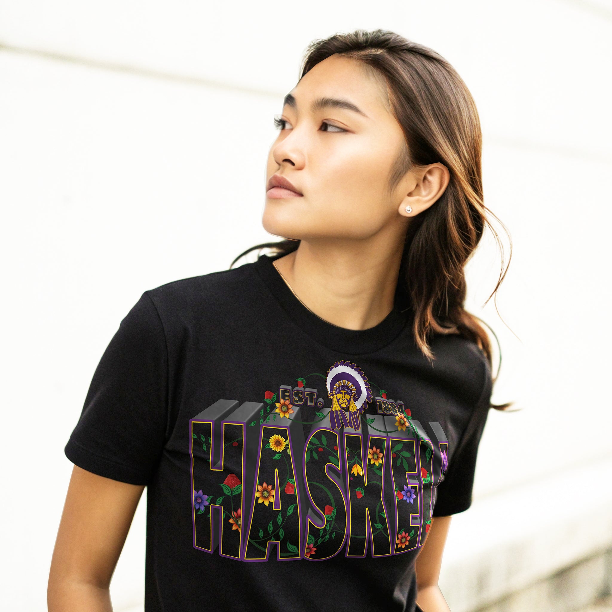 Haskell Woodlandish 3D Black Tee Shirt Unisex