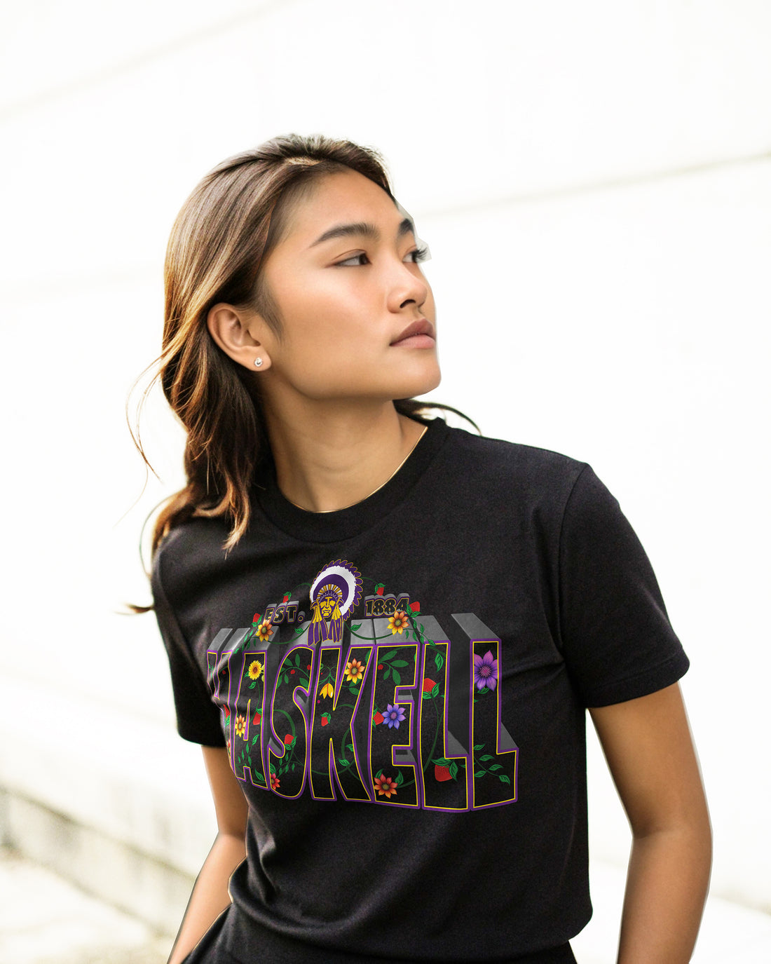 Haskell Woodlandish 3D Black Tee Shirt Unisex