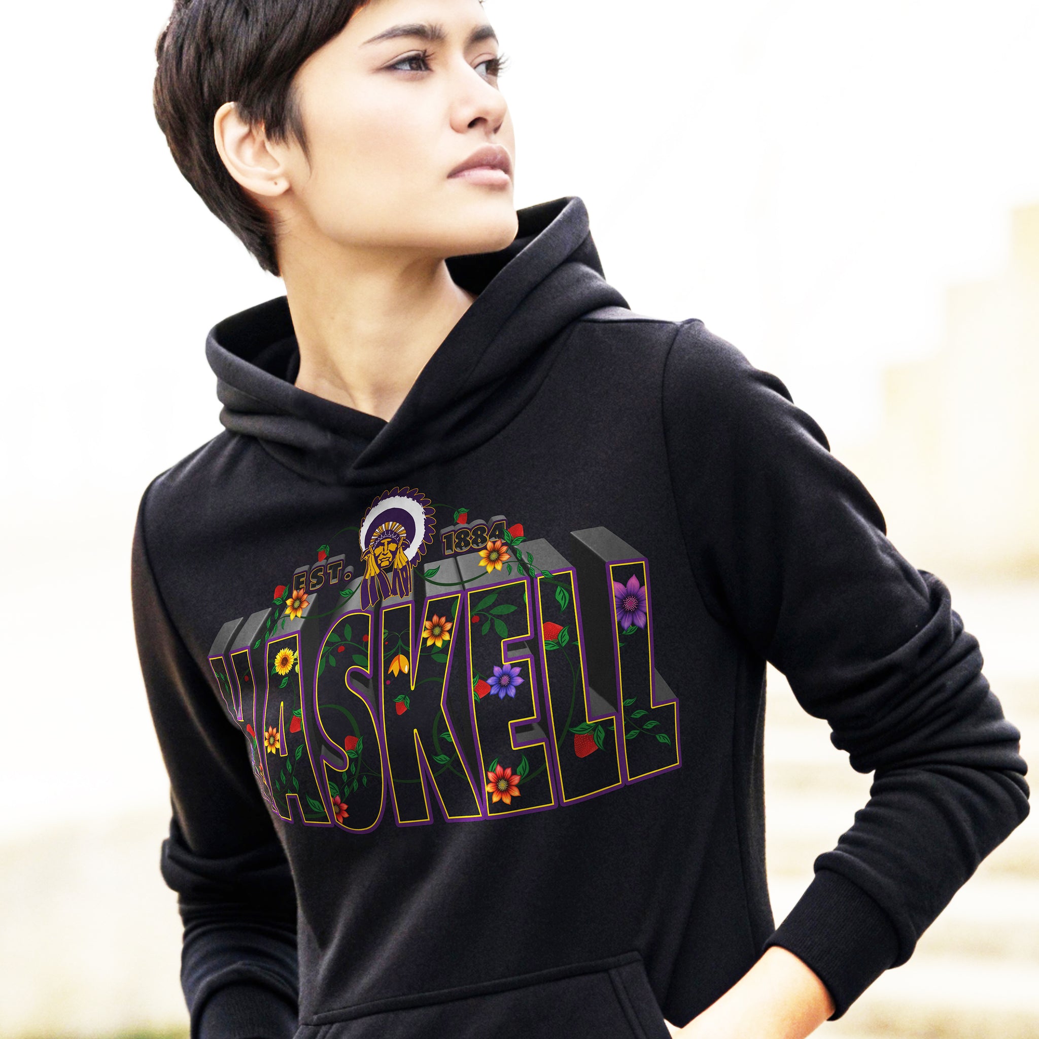 Haskell Woodlandish 3D Black Hoodie Unisex