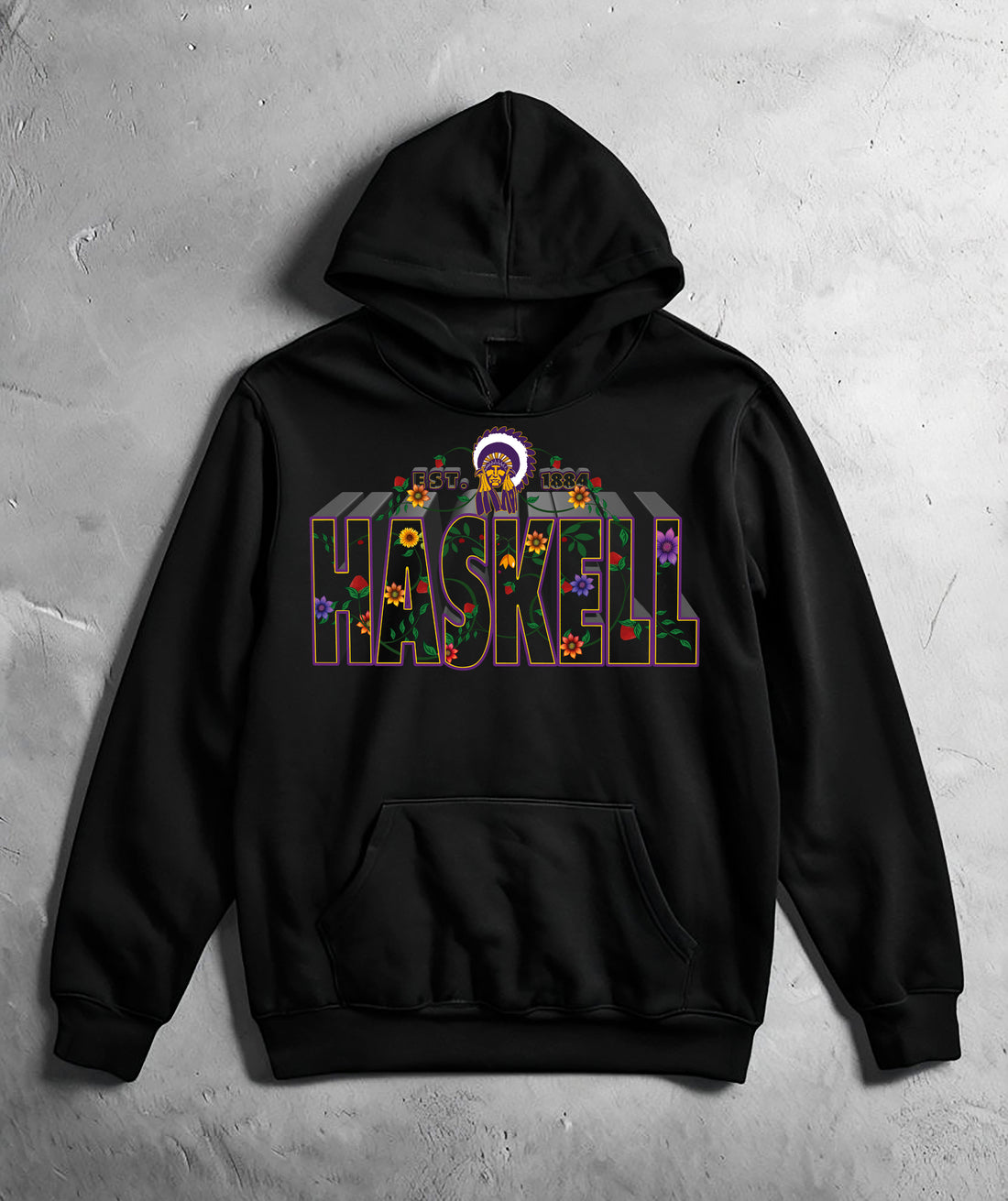 Haskell Woodlandish 3D Black Hoodie Unisex