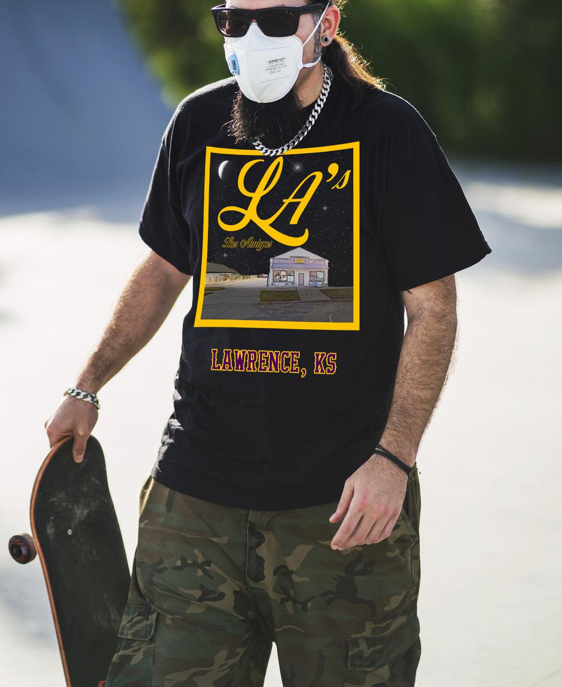 Los Amigos 508 Lawrence Kansas Black Unisex Tee