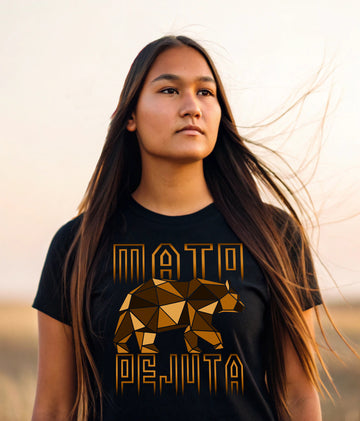 Mato Pejuta Geo Bear Unisex Black Tee