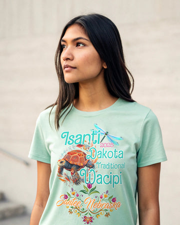 Isanti Wacipi Mint Green Tee Adult Unisex
